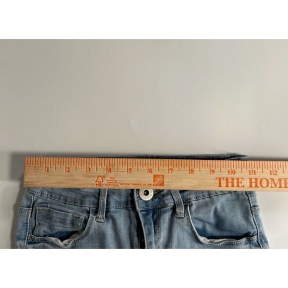 Bullhead Jeans Juniors 1 Skinniest Super High Rise Denim Light Blue Wash Stretch - Picture 6 of 12